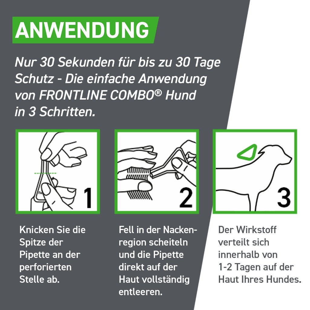 Frontline Combo Floh- und Zeckenschutz f. Hunde L 3 Pip.