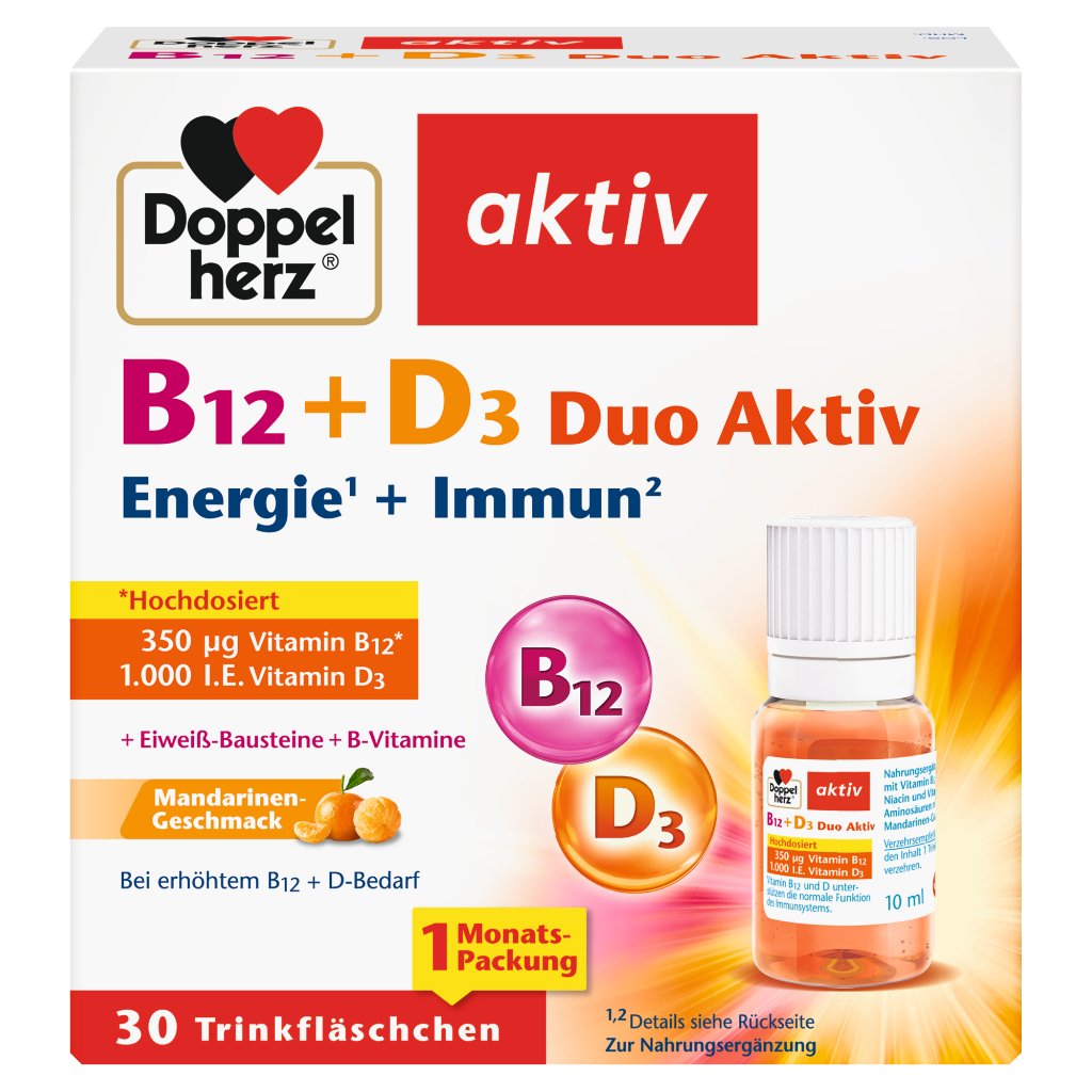 Doppelherz B12 + D3 Duo Aktiv Energie + Immun