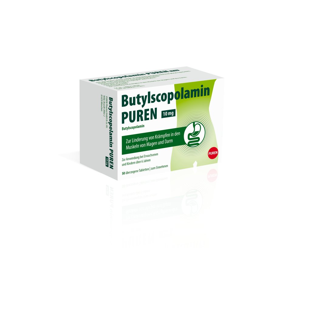 BUTYLSCOPOLAMIN PUREN 10 mg überzogene Tab.