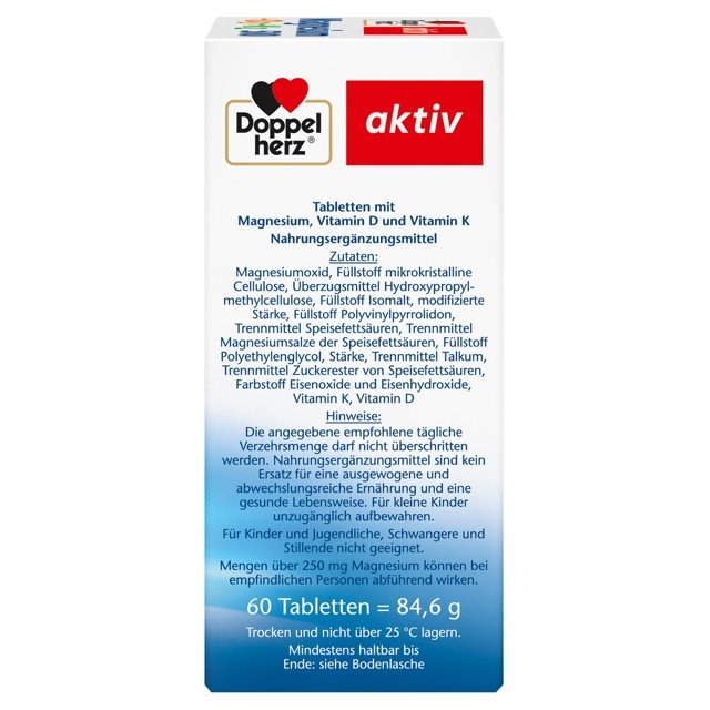 Doppelherz Magnesium 500 + D3 + K2
