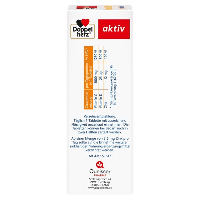 Doppelherz Vitamin C 1000 + D3 + Zink DEPOT