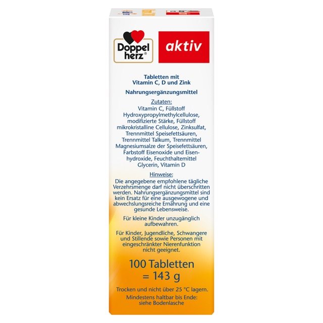 Doppelherz Vitamin C 1000 + D3 + Zink DEPOT