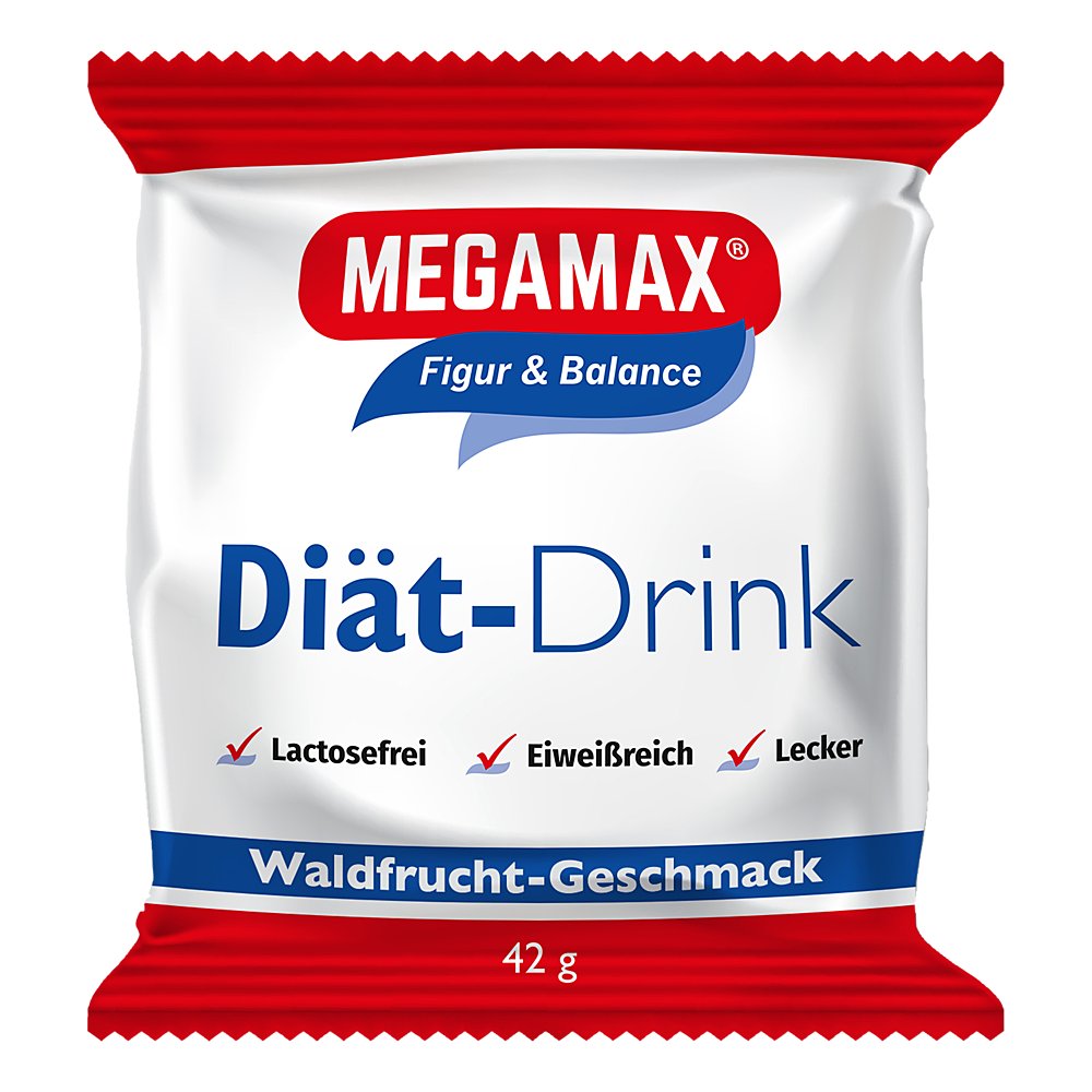 MEGAMAX Diät Drink Waldfrucht Einzelport.Pulver