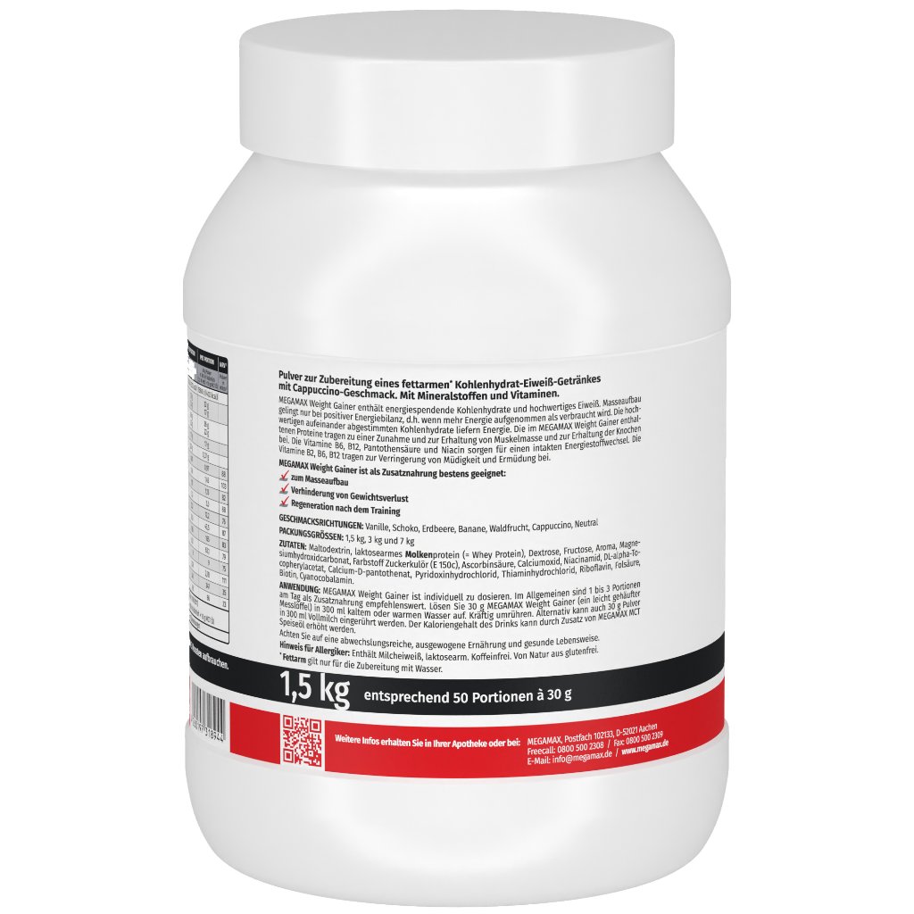 WEIGHT GAINER Megamax Cappuccino Pulver