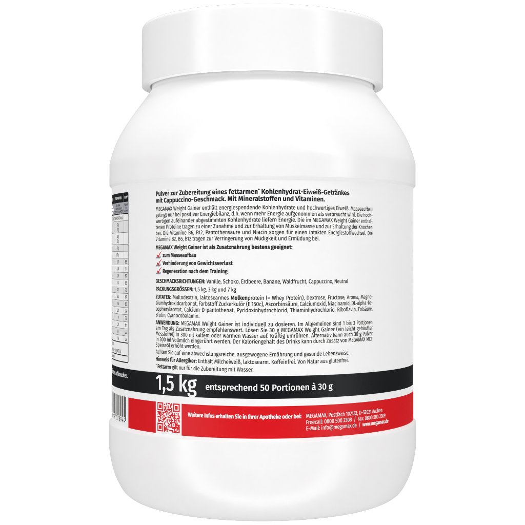 WEIGHT GAINER Megamax Cappuccino Pulver