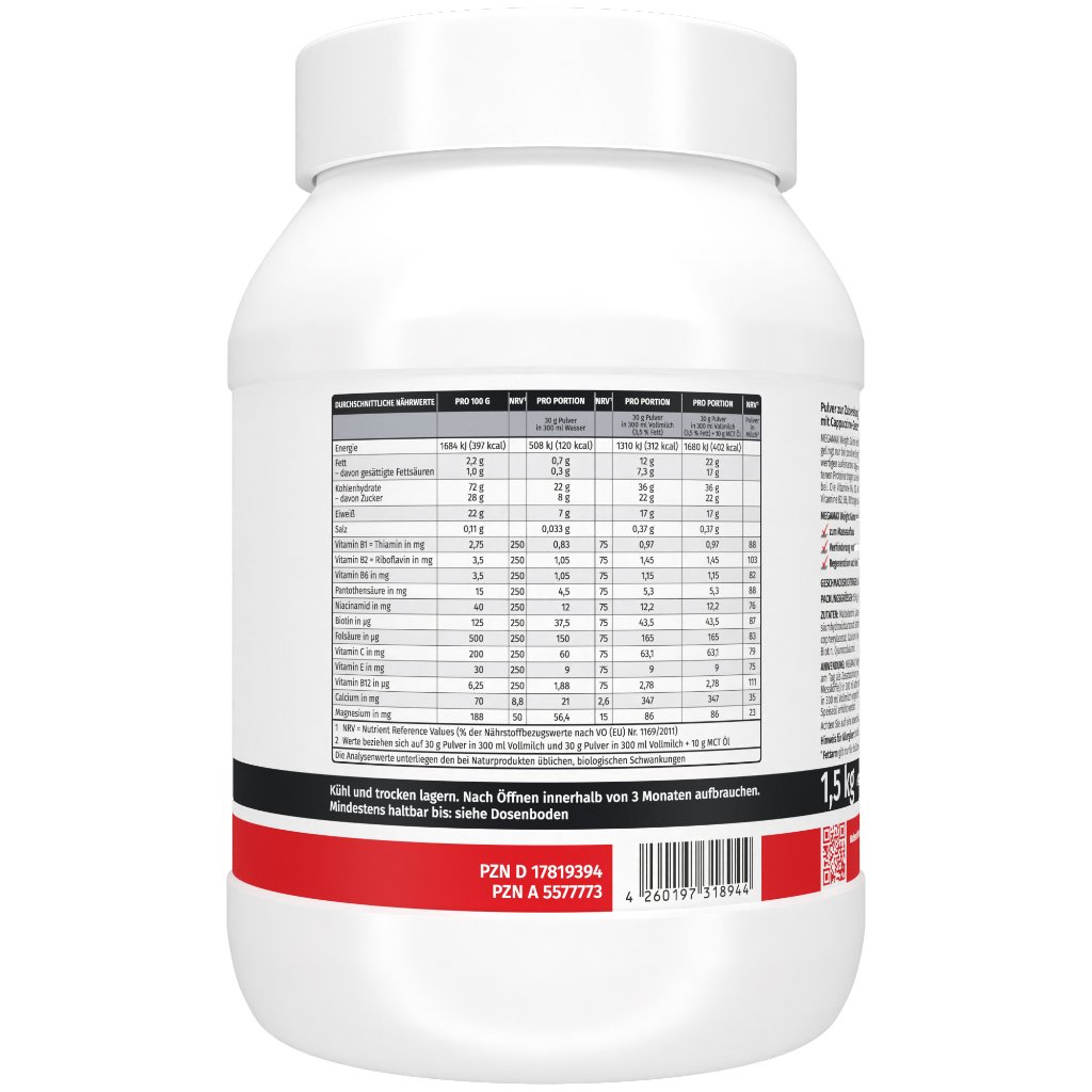 WEIGHT GAINER Megamax Cappuccino Pulver