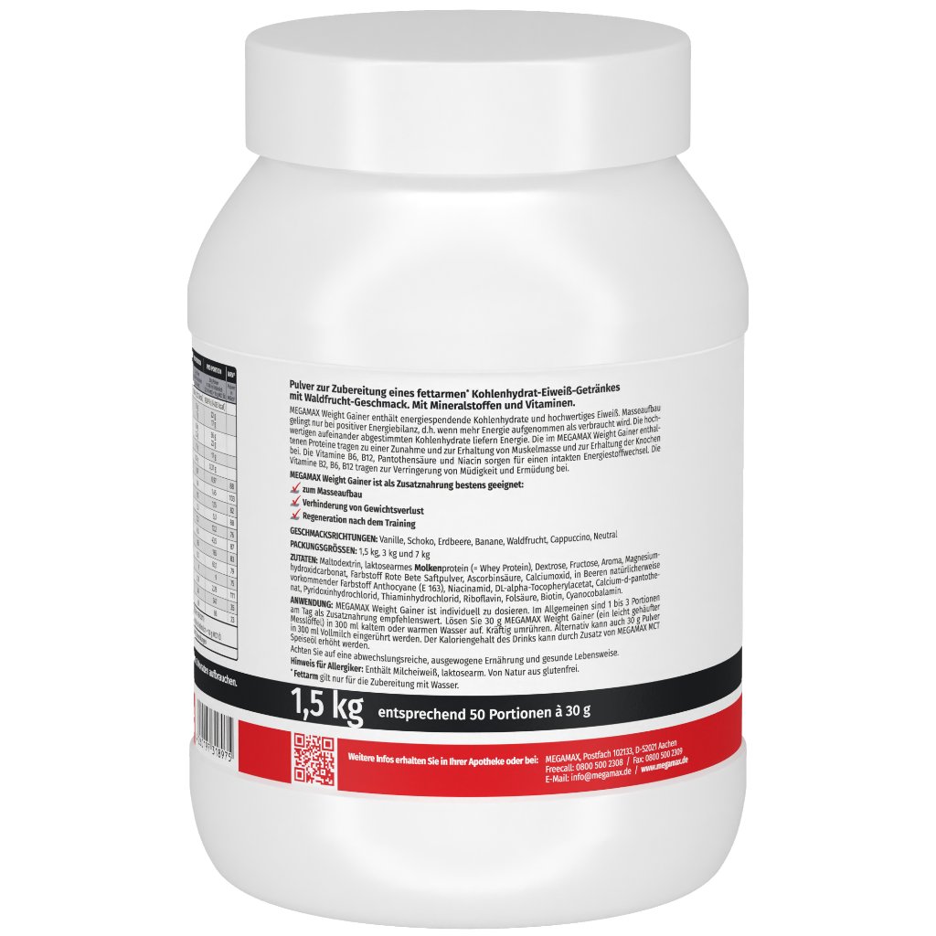 WEIGHT GAINER Megamax Waldfrucht Pulver