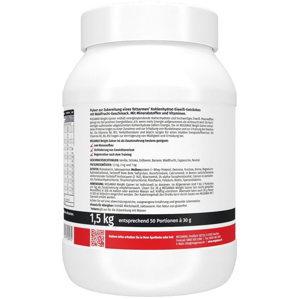 WEIGHT GAINER Megamax Waldfrucht Pulver