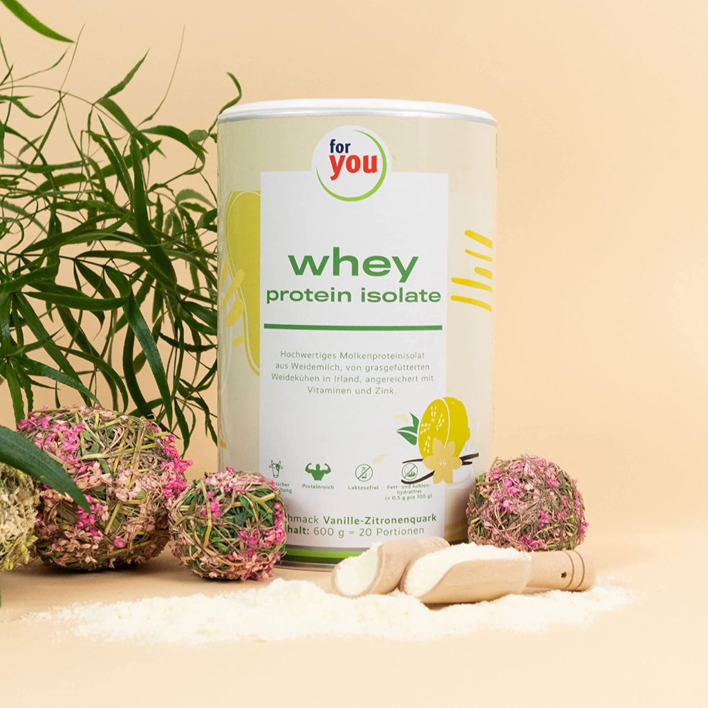 FOR YOU whey protein isolate Vanille-Zitronenquark