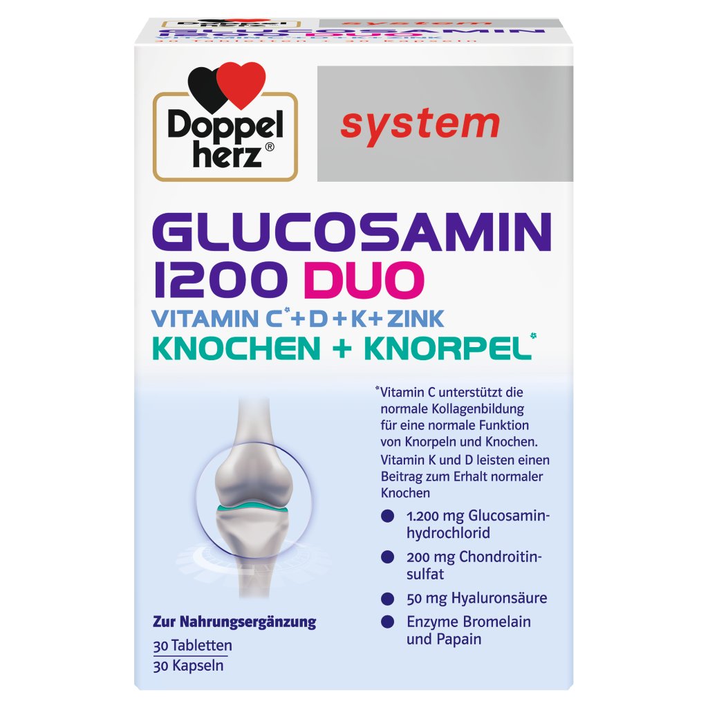 Doppelherz system GLUCOSAMIN 1200 DUO KNOCHEN + KNORPEL