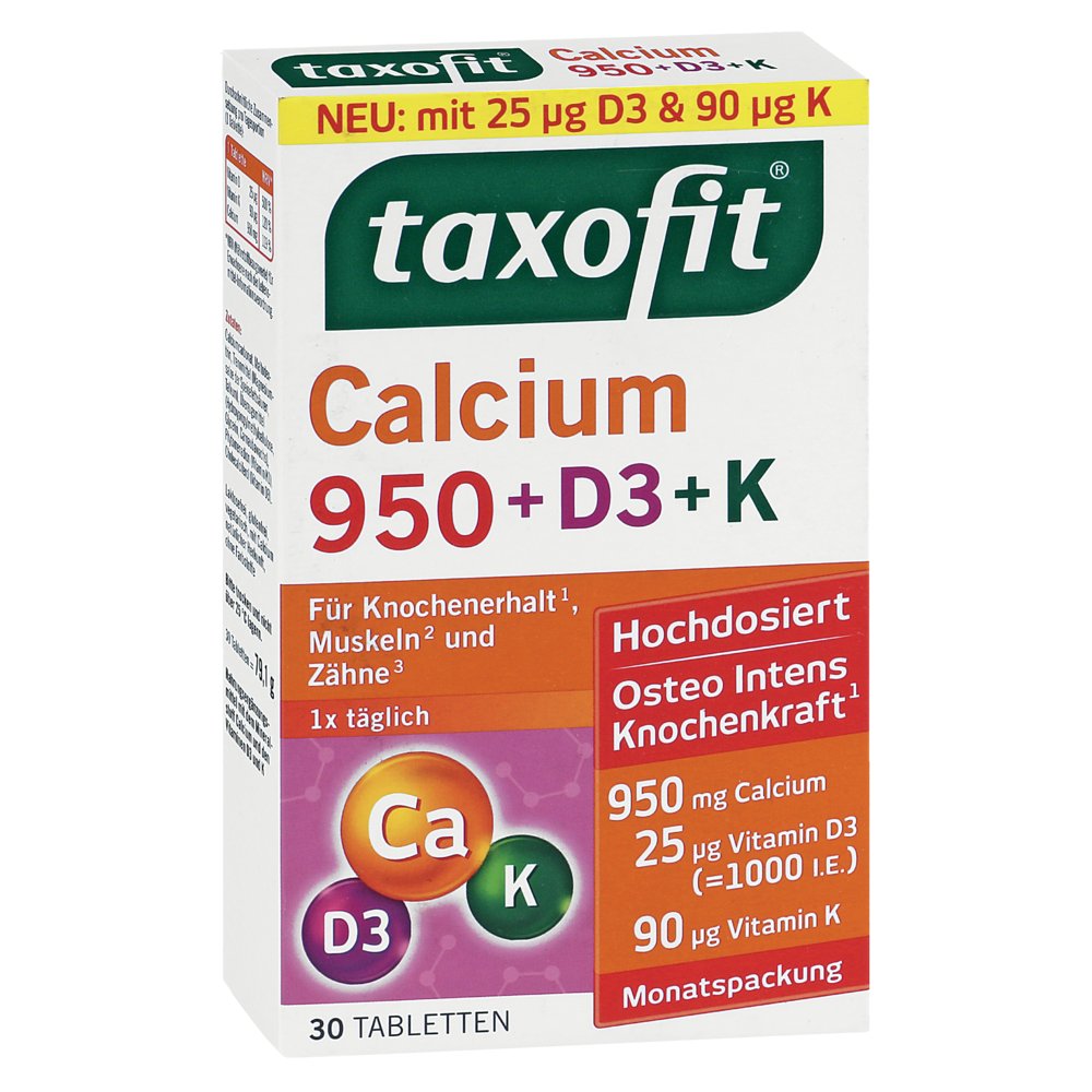 TAXOFIT Calcium 950+D3+K Tabletten