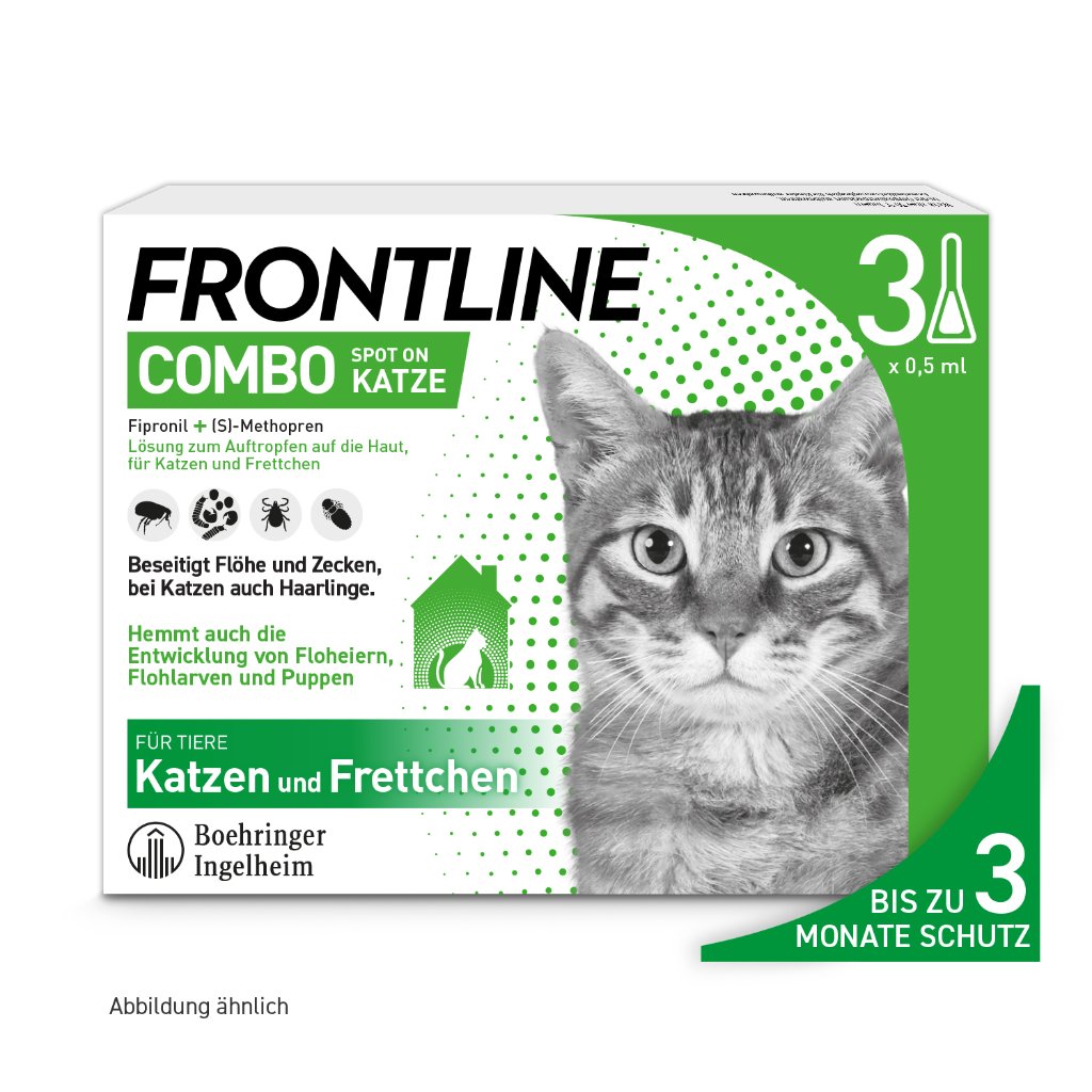 Frontline Combo Floh- und Zeckenschutz f. Katzen 3 Pip.