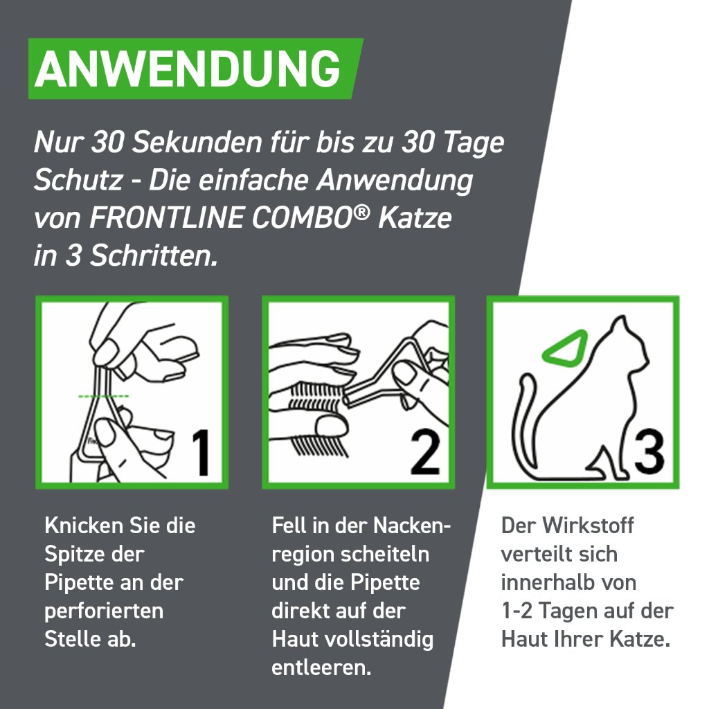 Frontline Combo Floh- und Zeckenschutz f. Katzen 3 Pip.