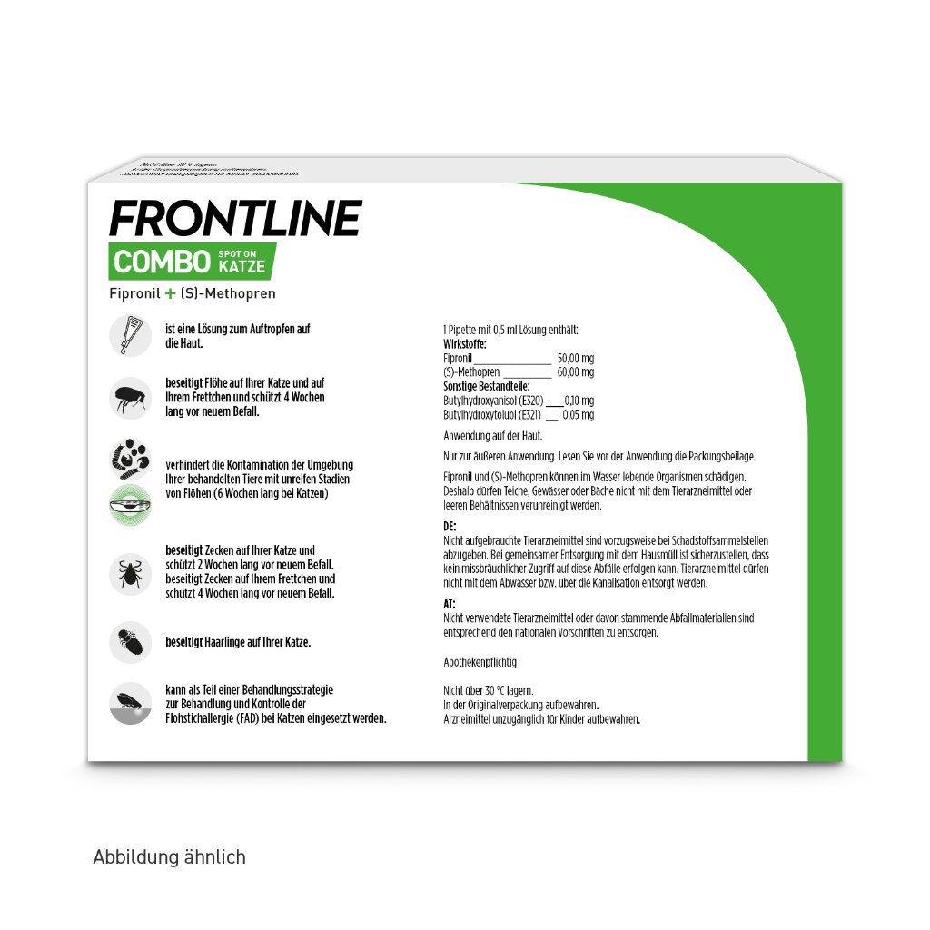 Frontline Combo Floh- und Zeckenschutz f. Katzen 3 Pip.