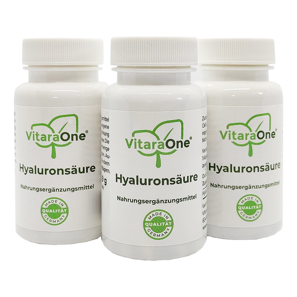 HYALURONSÄURE 60 mg vegan hochdosiert 3er Set Kps.