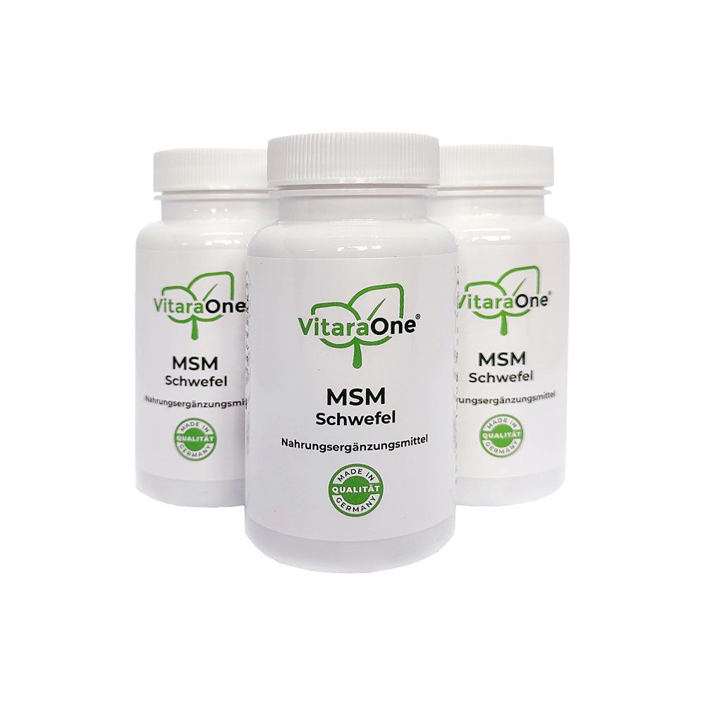 MSM SCHWEFEL 500 mg vegan 3er Set Kapseln