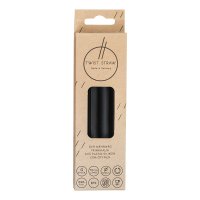 MEHRWEG-TRINKHALME Silikon 12 mm/19 cm schwarz