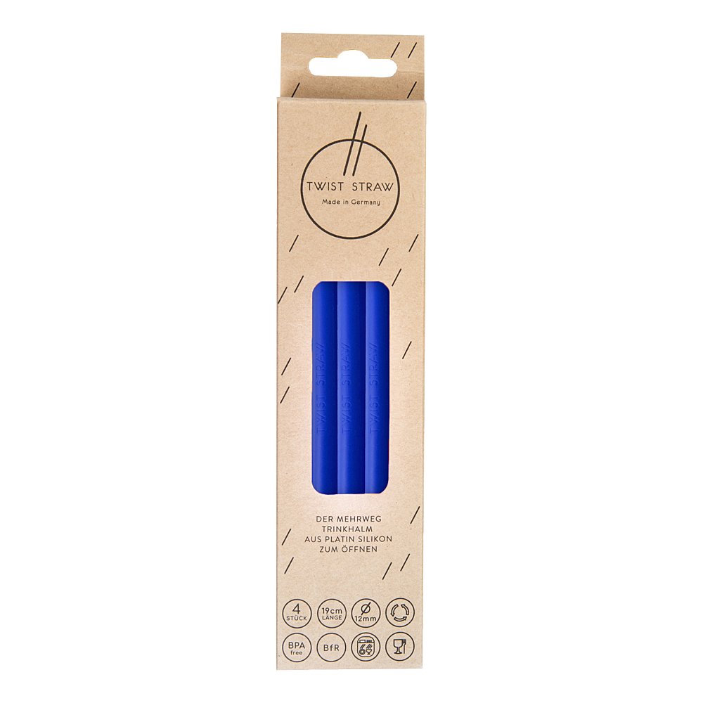 MEHRWEG-TRINKHALME Silikon 12 mm/19 cm marineblau