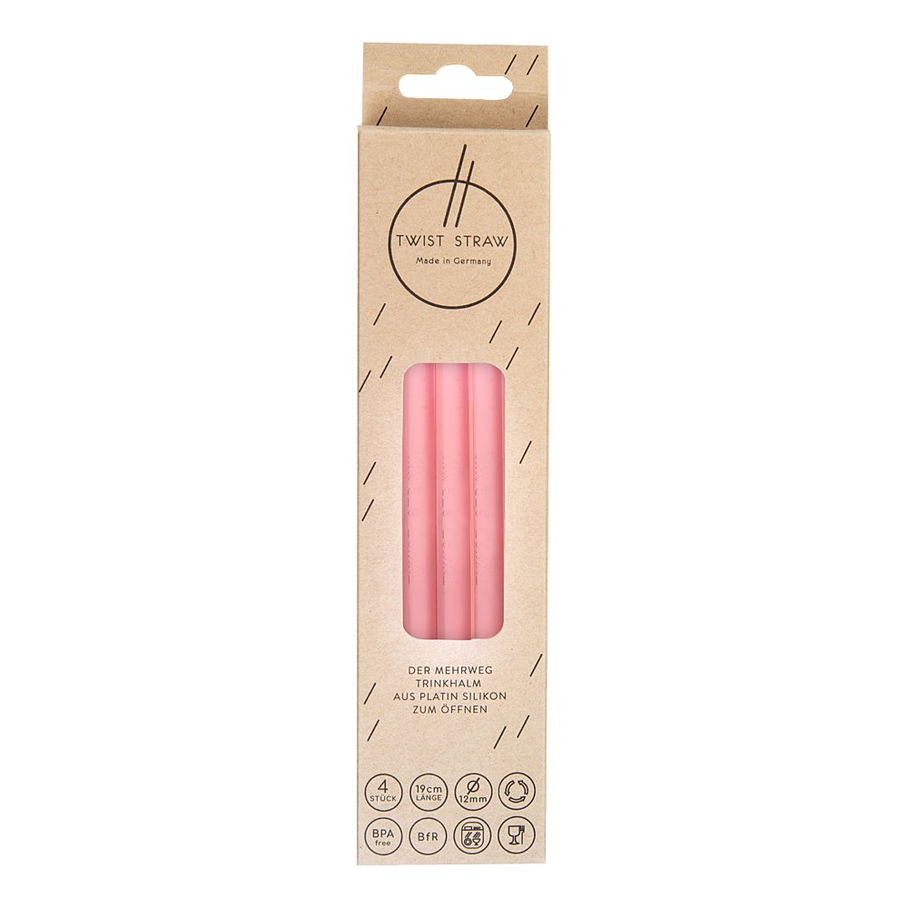 MEHRWEG-TRINKHALME Silikon 12 mm/19 cm weinrot kla