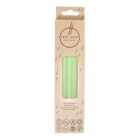 MEHRWEG-TRINKHALME Silikon 12 mm/19 cm h.grün klar