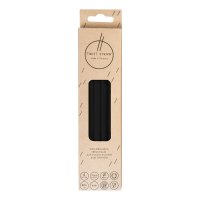 MEHRWEG-TRINKHALME Silikon 8 mm/19 cm schwarz