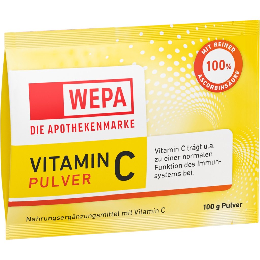 WEPA Vitamin C Pulver, 100 g Nachfüllbeutel