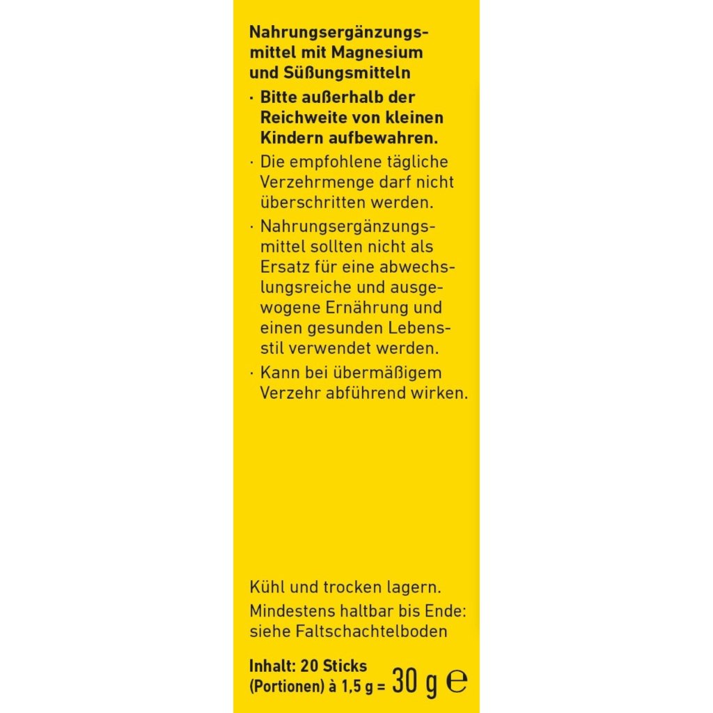 WEPA Magnesium Direkt Sticks, 20er Pack.
