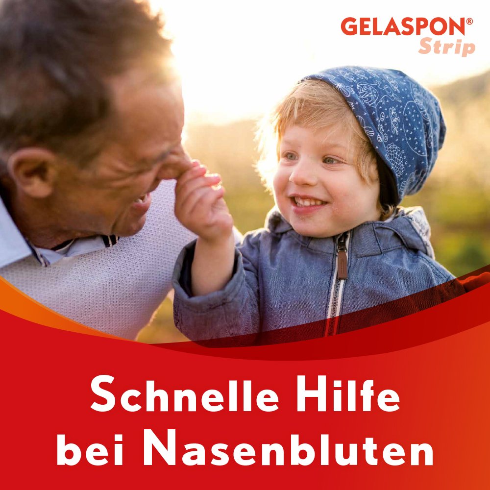 GELASPON Strip 1x1x4 cm Gelatineschwamm
