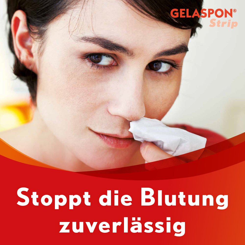 GELASPON Strip 1x1x4 cm Gelatineschwamm