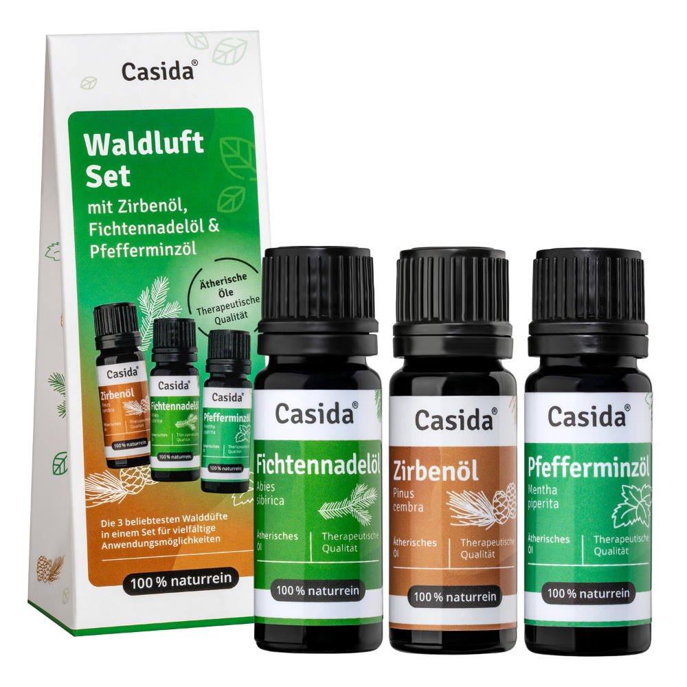 WALDLUFT Set Zirben Fichtennadel Pfefferminz Öl