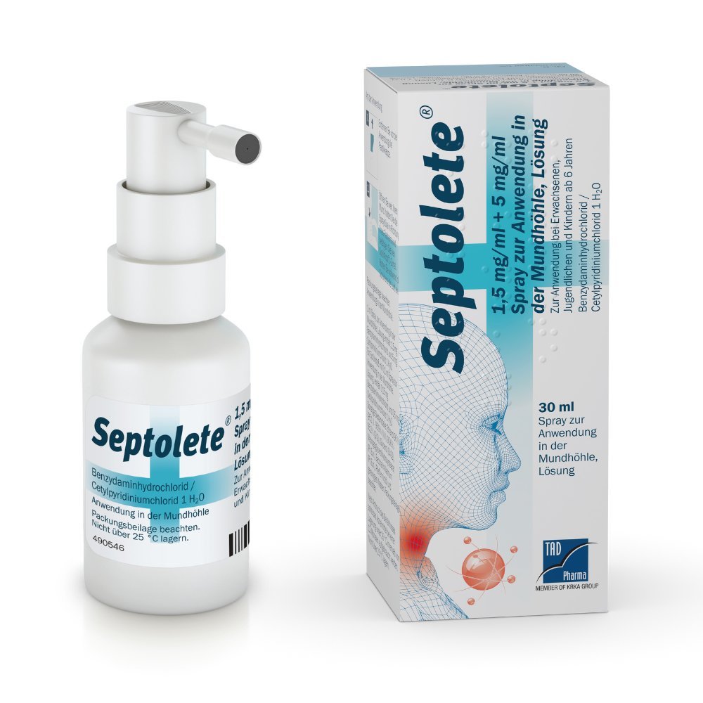 SEPTOLETE 1,5mg/ml + 5mg/ml Spr.z.Anw.i.d.Mundhö.