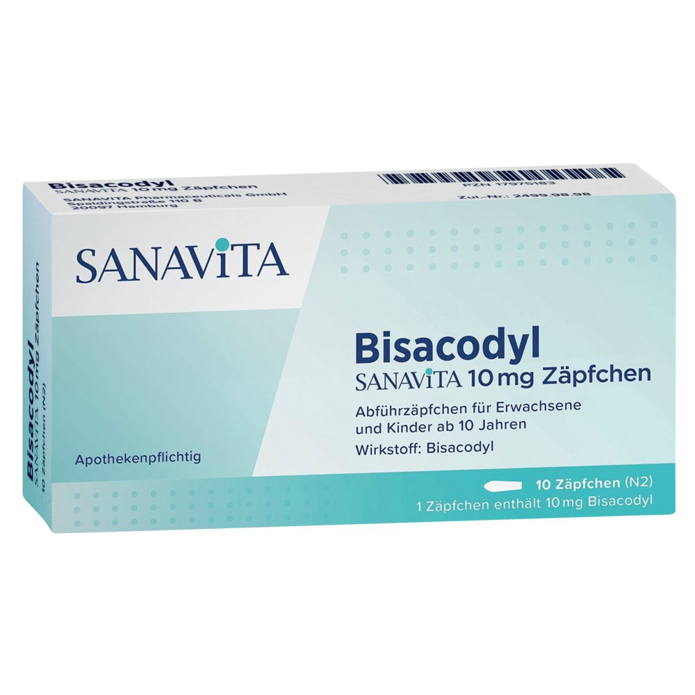 BISACODYL SANAVITA 10 mg Zäpfchen