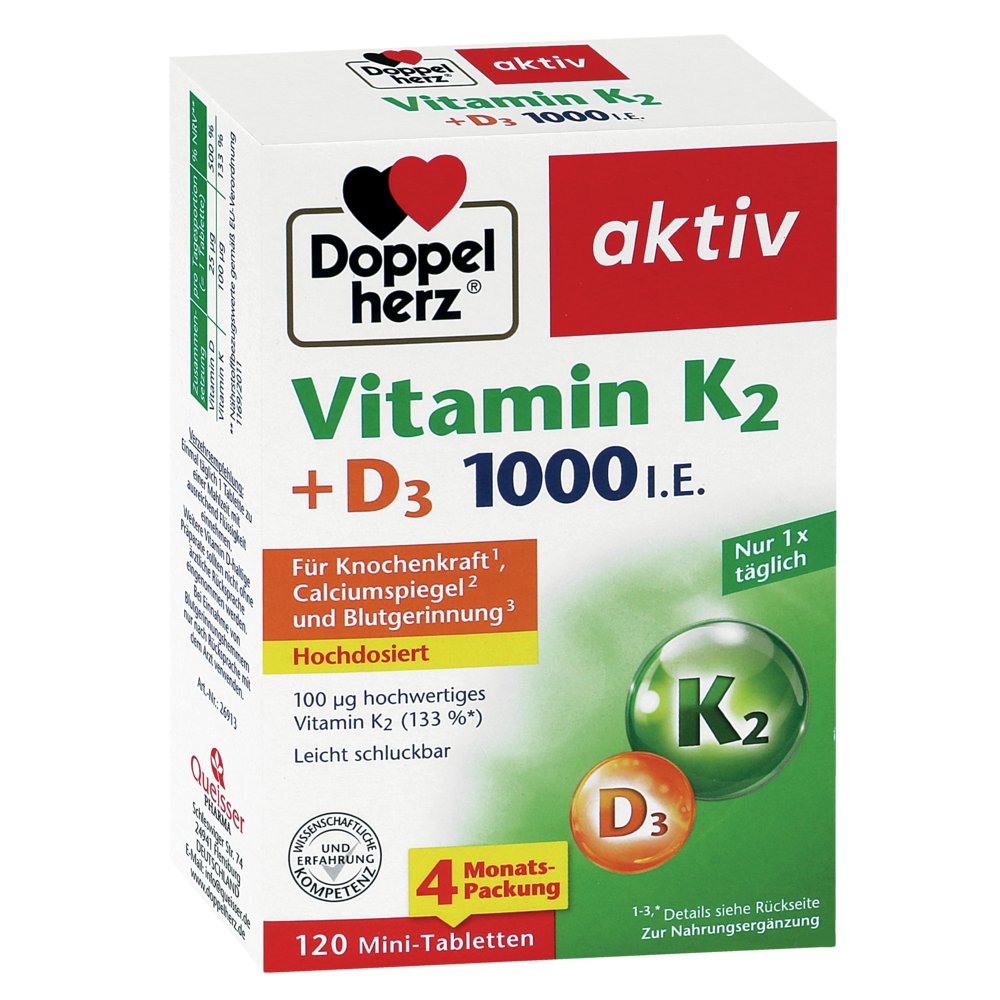 DOPPELHERZ Vitamin K2+D3 1000 I.E. Tabletten