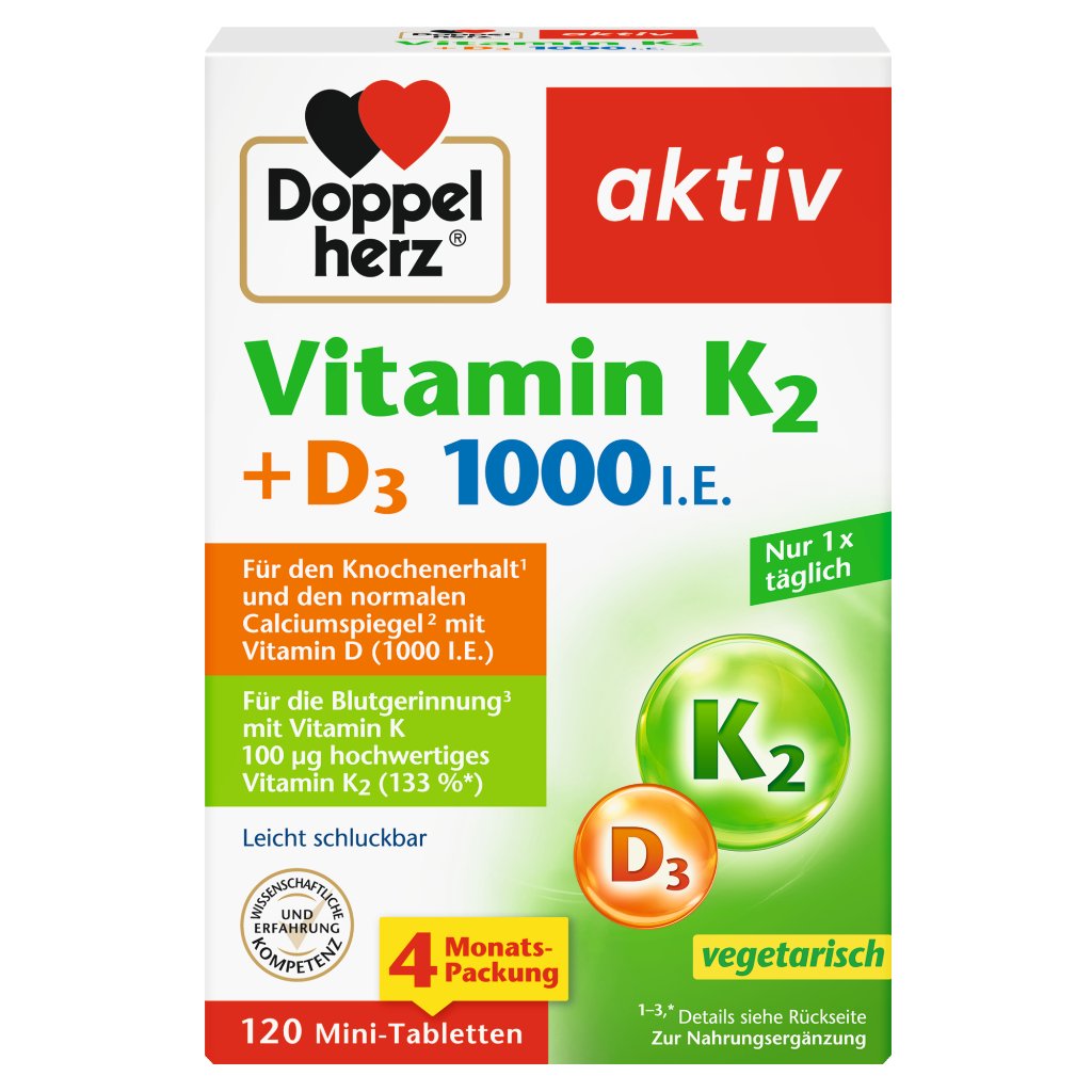 Doppelherz Vitamin K2 + D3 1000 I.E. Hochdosiert