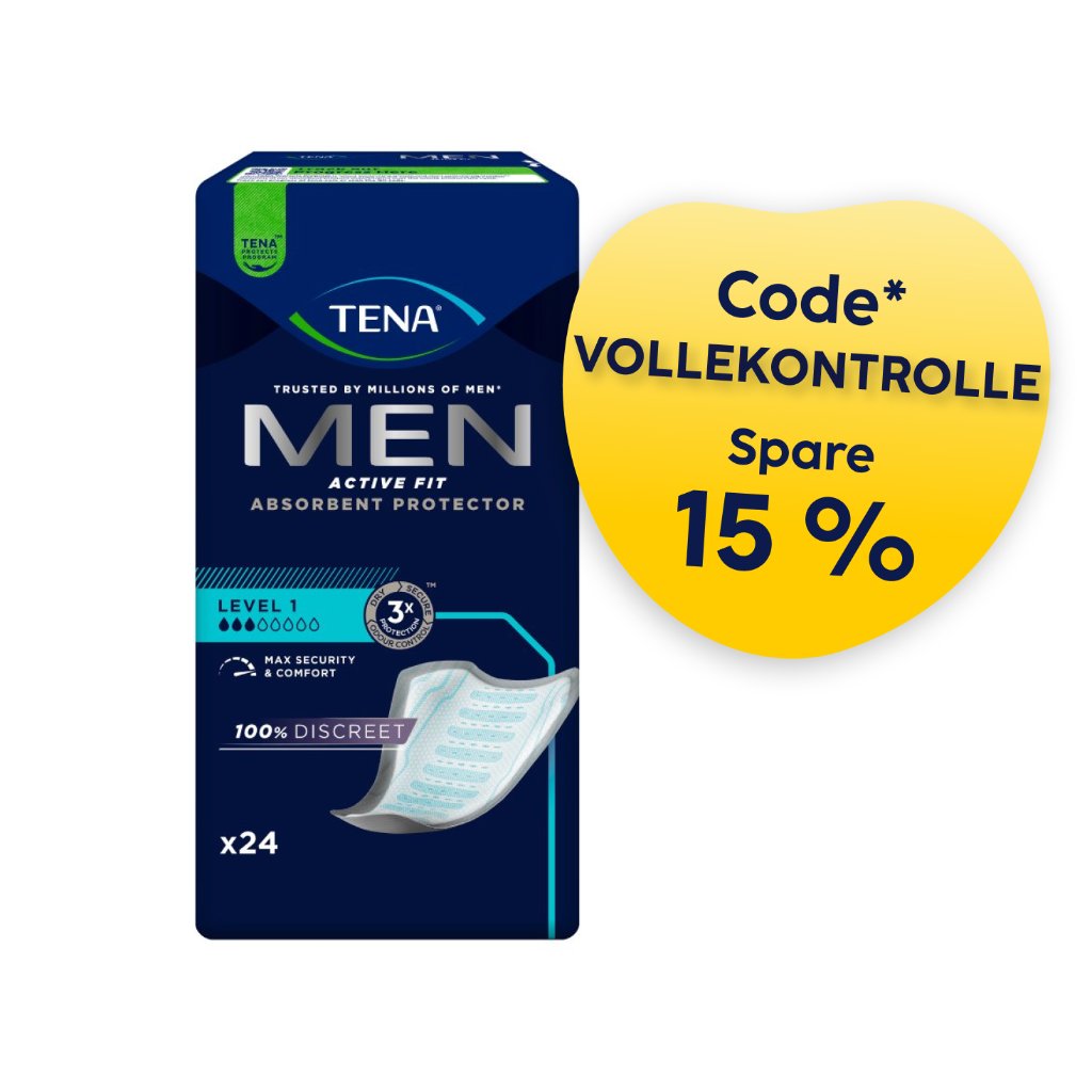 TENA Men Active Fit Absorbierende Protektoren Level 1 | Inkontinenzeinlage