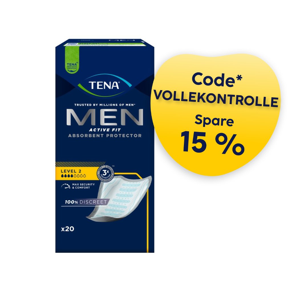 TENA Men Active Fit Absorbierende Protektoren Level 2 | Inkontinenzeinlage