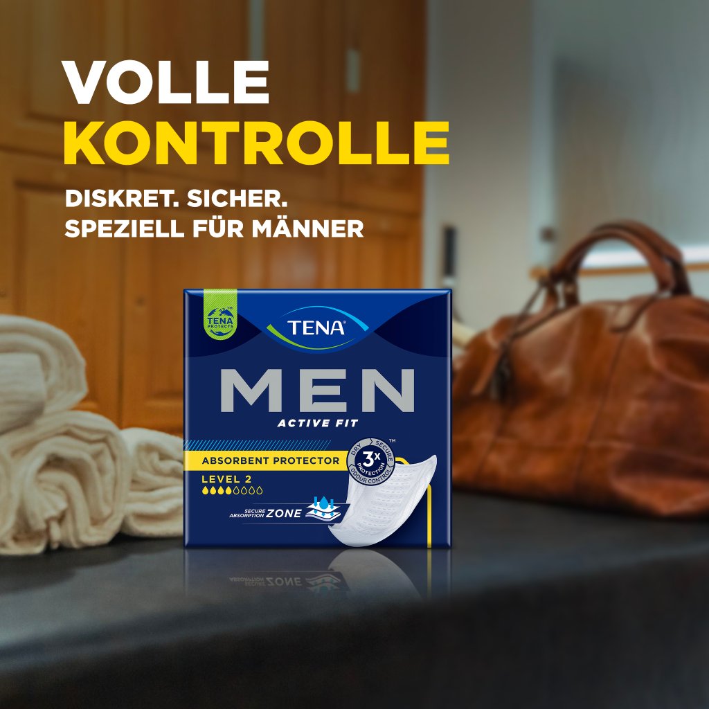 TENA Men Active Fit Absorbierende Protektoren Level 2 | Inkontinenzeinlage