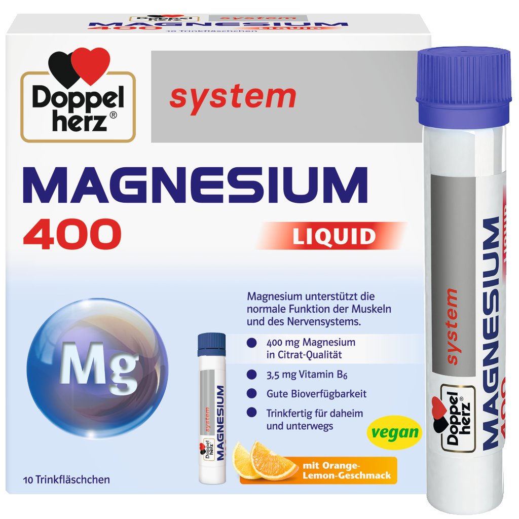 Doppelherz system MAGNESIUM 400 LIQUID Trinkfertig für daheim und unterwegs