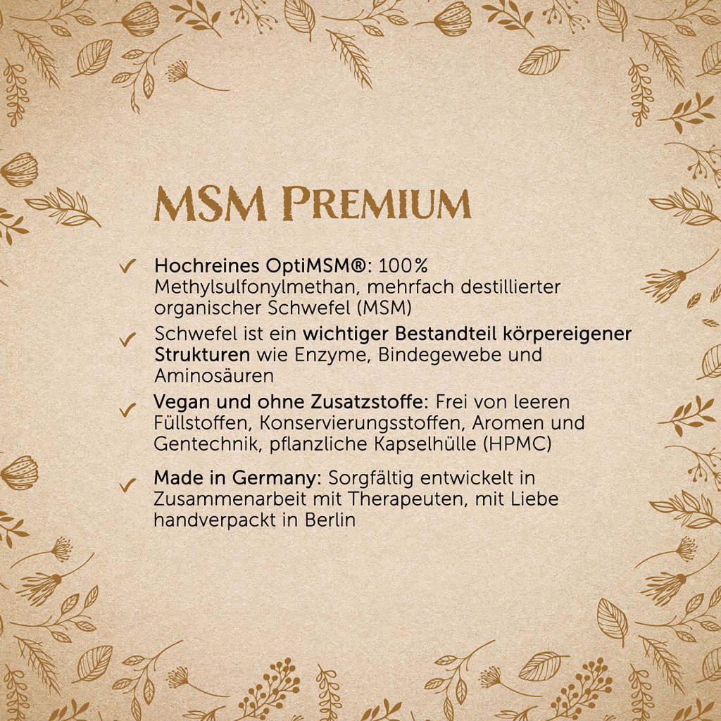 Erdling MSM Premium mit OptiMSM® - Organischer Schwefel MSM