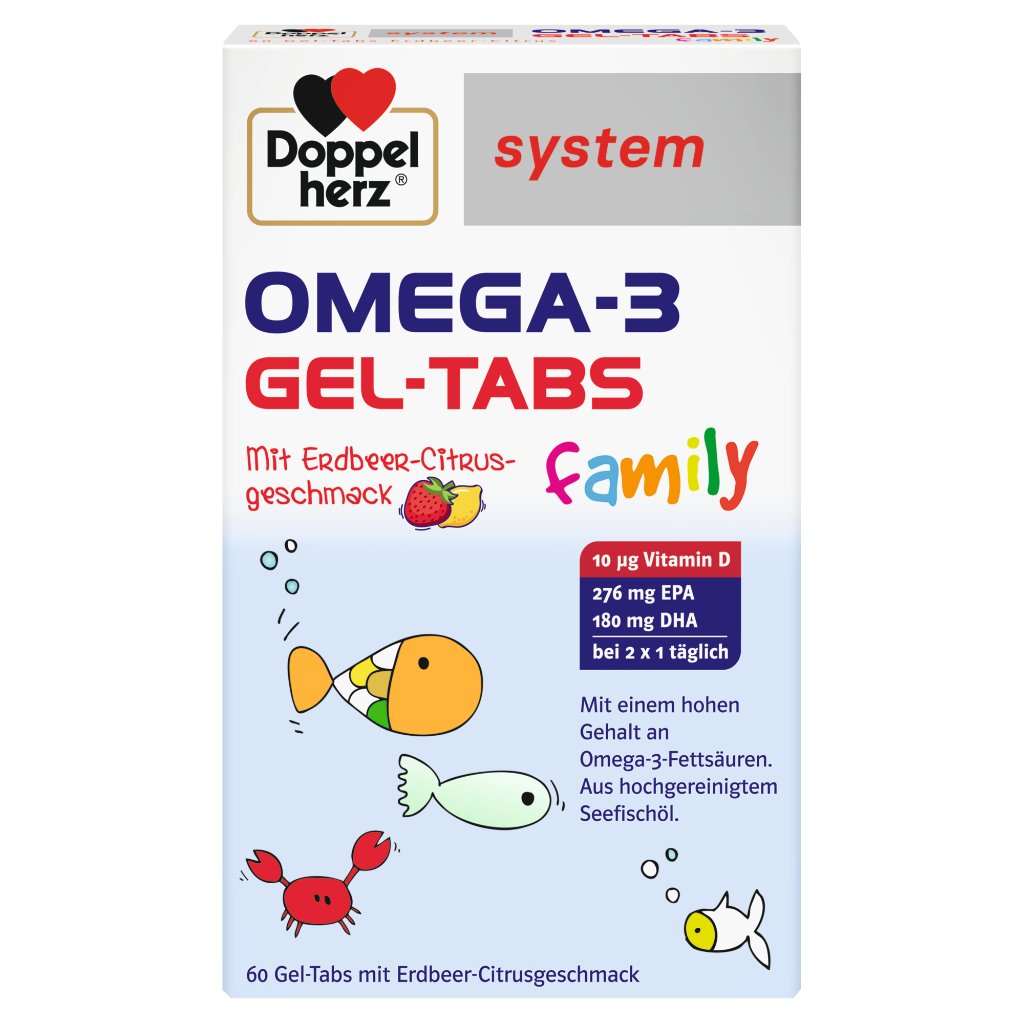 Doppelherz system OMEGA-3 family - Gel-Tabs zum Kauen