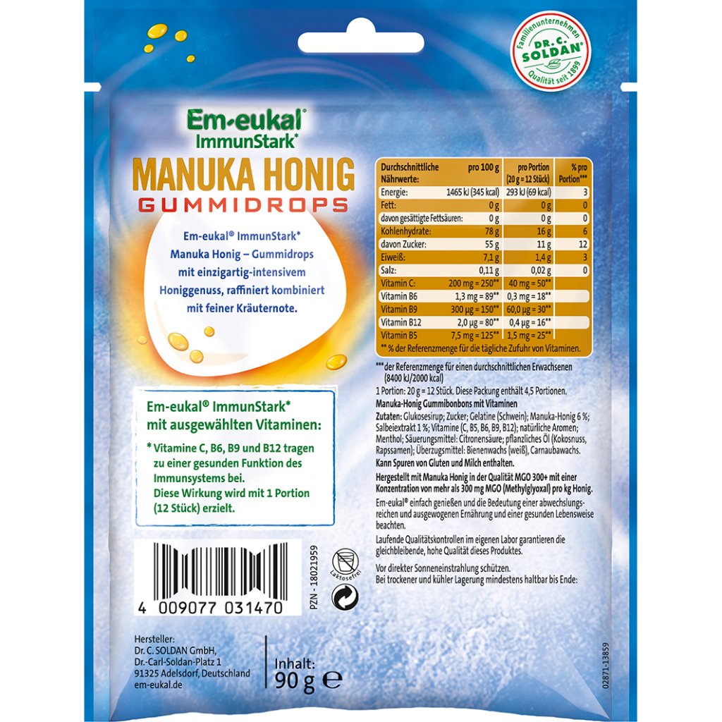 EM-EUKAL Gummidrops ImmunStark Manuka Honig zh.