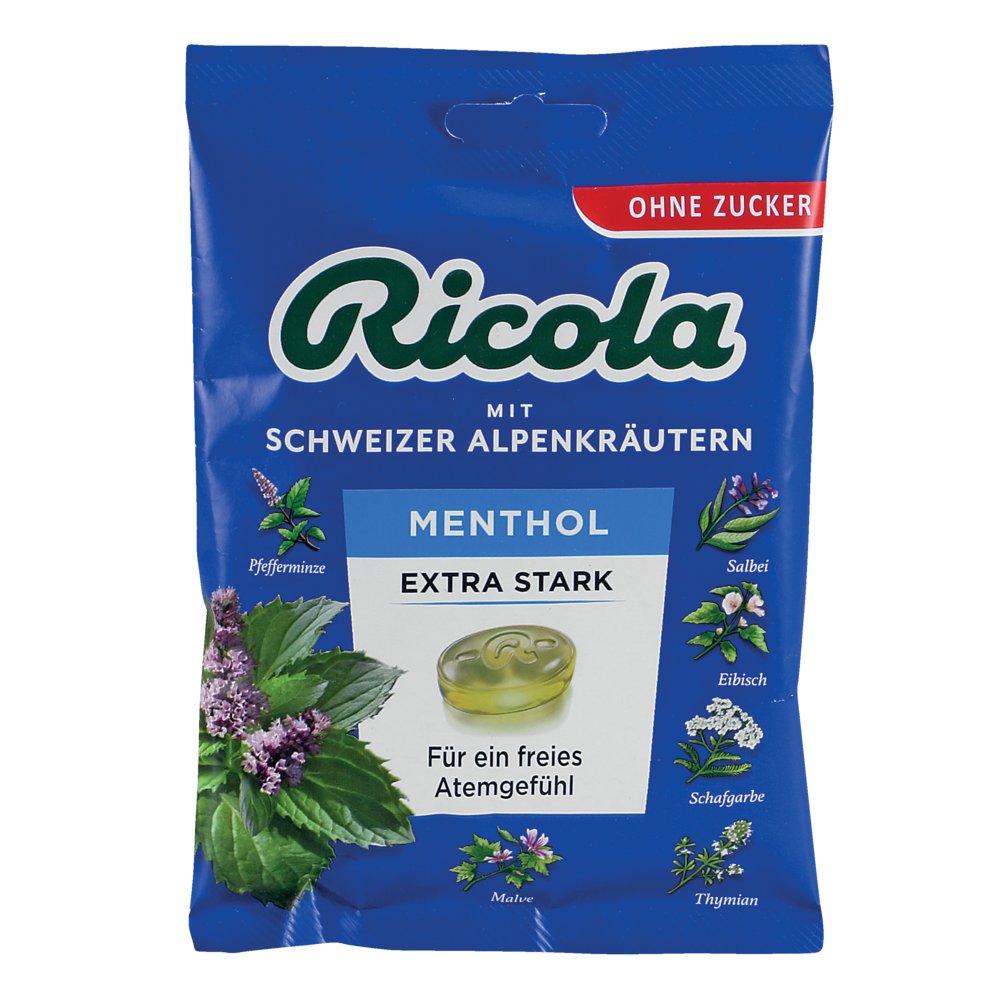 RICOLA o.Z.Beutel Menthol extra stark Bonbons