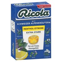 RICOLA o.Z.Box Menthol-Zitrone extra stark Bonbons