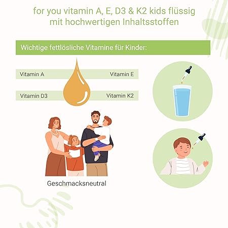 FOR YOU vitamin A E D3 & K2 kids flüssig