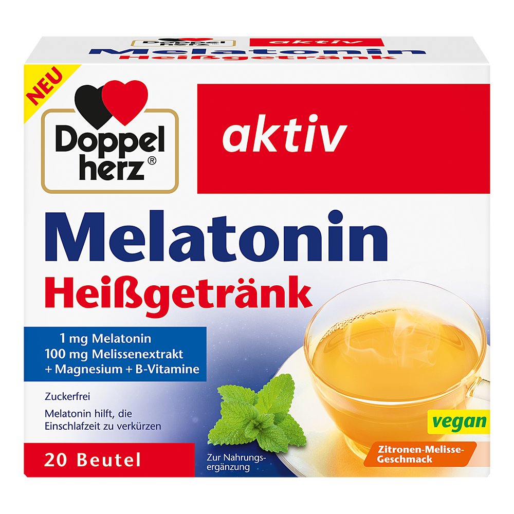 DOPPELHERZ Melatonin Heißgetränk Granulat