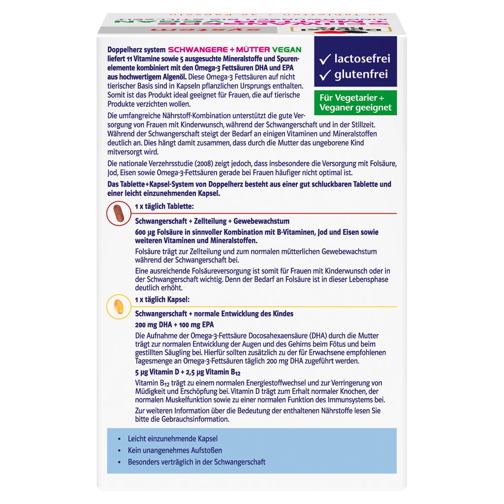 Doppelherz system Schwangere + Mütter Vegan