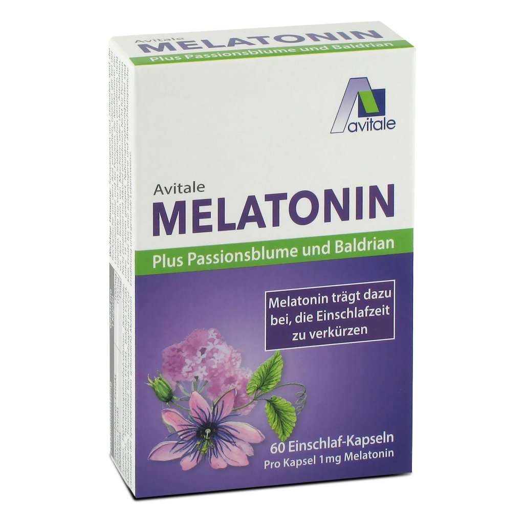 MELATONIN+PASSIONSBLUME+Baldrian Kapseln