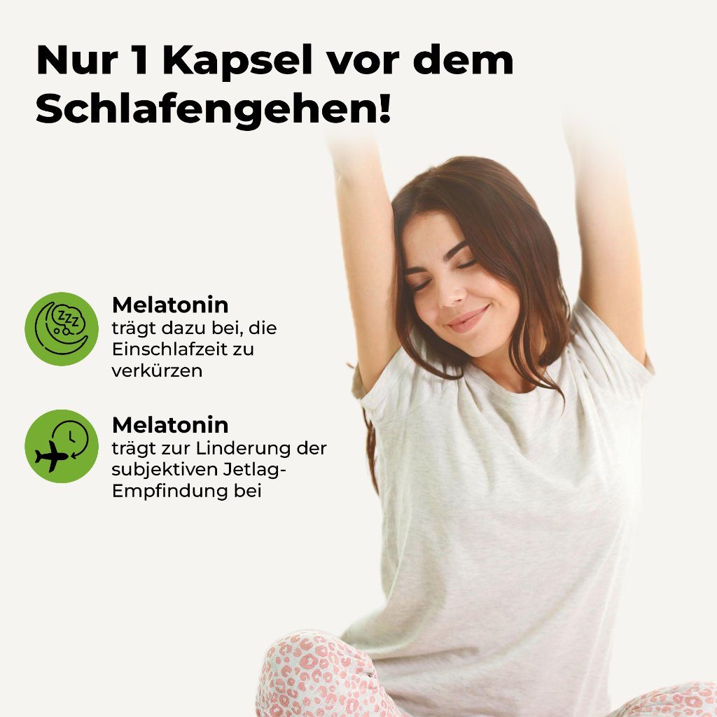 MELATONIN+PASSIONSBLUME+Baldrian Kapseln
