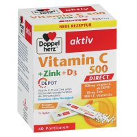 DOPPELHERZ Vitamin C 500+Zink+D3 Depot DIRECT Pel.