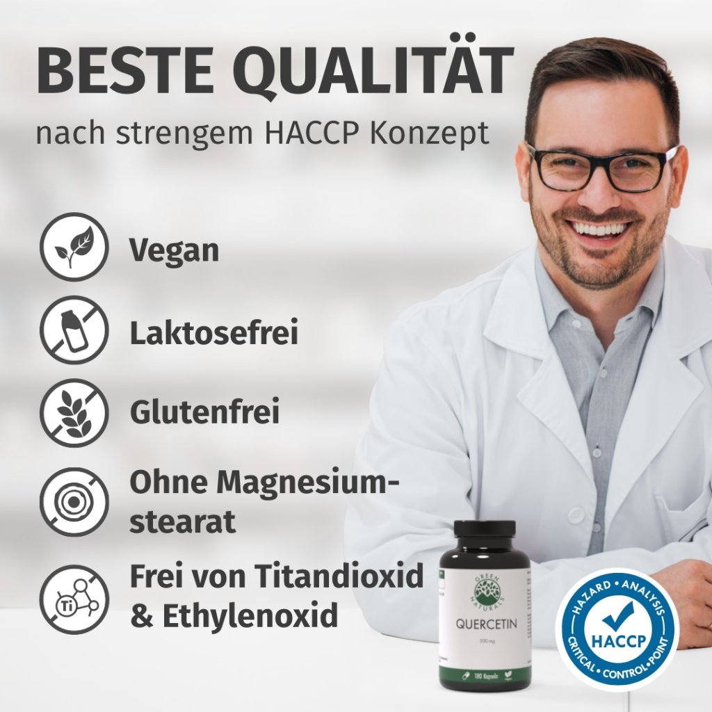 GREEN NATURALS® Quercetin 500 mg hochdosiert vegan